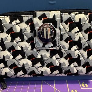 Vera Bradley Scottish Dog Turn Lock Wallet